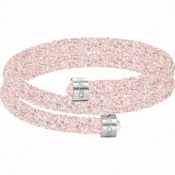 施华洛世奇/Swarovski 手镯 Crystaldust 双圈手镯, 粉红色, 不锈钢 5273640