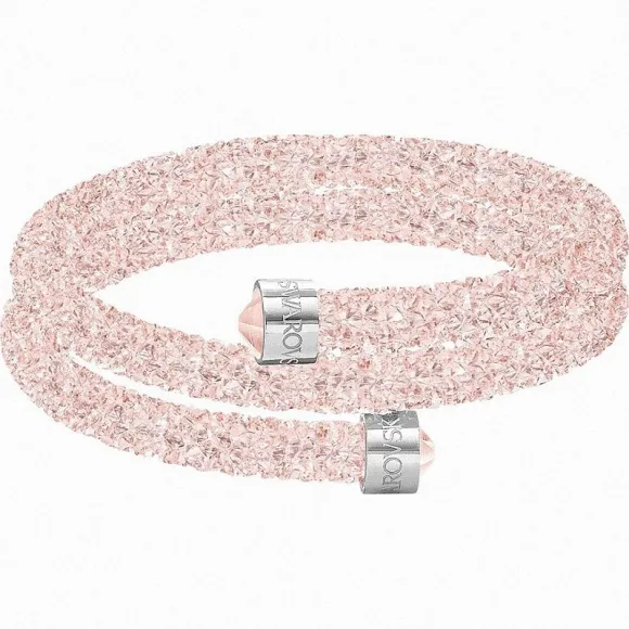 施华洛世奇/Swarovski 手镯 Crystaldust 双圈手镯, 粉红色, 不锈钢 5292438