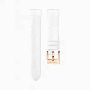 施华洛世奇/Swarovski 18mm表带 皮革 白色 镀玫瑰金色 5345734