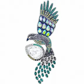 施华洛世奇/Swarovski 胸针 Hearty 胸针, 彩色设计, 镀钯色 5351585