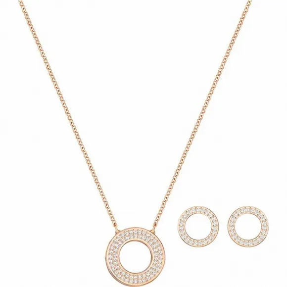 施华洛世奇/Swarovski 套装 挚爱流转系列 套装, 白色, 镀玫瑰金色 5358845