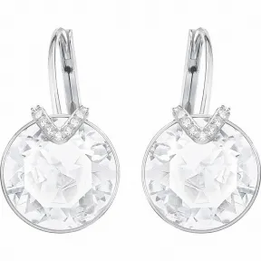 施华洛世奇/Swarovski 耳饰 Bella V 穿孔耳环, 大码, 白色, 镀白金色 5370854