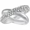 施华洛世奇/Swarovski 戒指 Crystaldust Cross 戒指, 灰色, 镀钯色 5372886