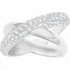 施华洛世奇/Swarovski 戒指 Crystaldust Cross 戒指, 白色, 镀钯色 5372895