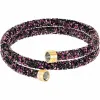 施华洛世奇/Swarovski 手镯 Crystaldust 双圈手镯, 彩色设计, 镀金色 5379278
