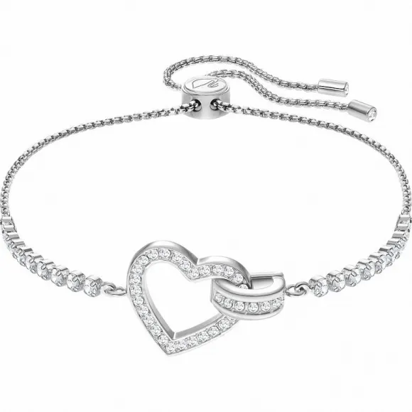 施华洛世奇/Swarovski Lovely 手链, 白色, 镀铑 5380704