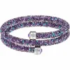 施华洛世奇/Swarovski 手镯 Crystaldust 双圈手镯, 紫色, 不锈钢 5409019