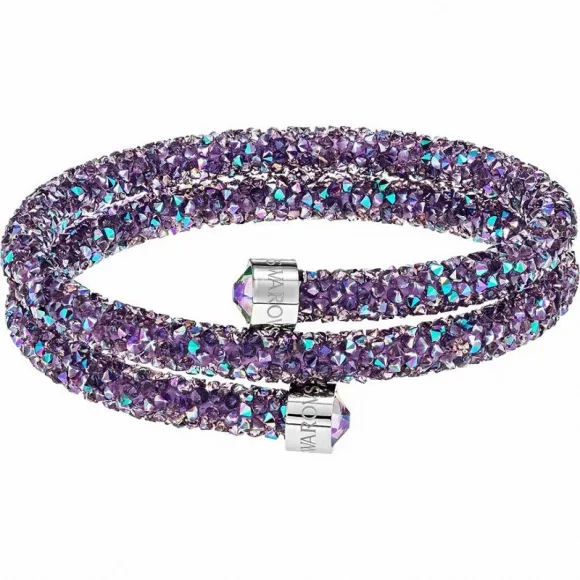 施华洛世奇/Swarovski 手镯 Crystaldust 双圈手镯, 紫色, 不锈钢 5409019