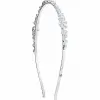 施华洛世奇/Swarovski 发饰 Louison Headband, White, Rhodium plating 5410