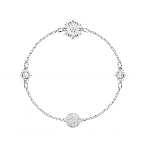 施华洛世奇/Swarovski Remix Collection Snowflake Strand, 白色, 镀铑 5432735
