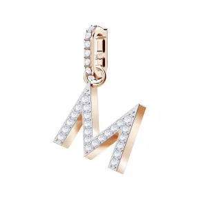 施华洛世奇/Swarovski 吊坠 Swarovski Remix Collection Charm M, 白色, 镀玫瑰金色