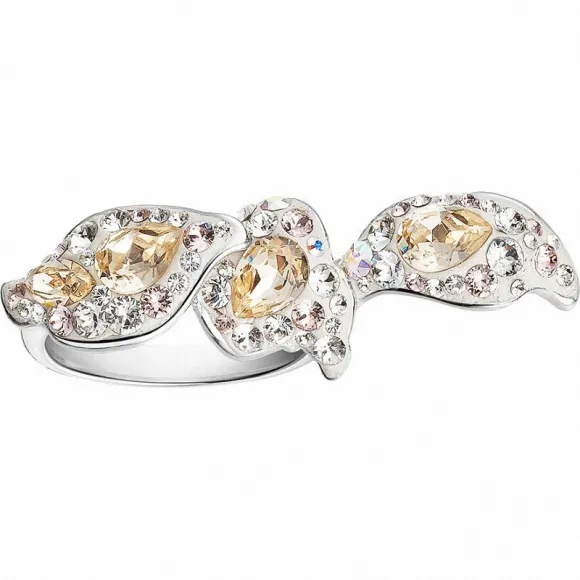 施华洛世奇/Swarovski 戒指 Moselle 可叠戴戒指, 海蓝色, 镀钯色 5455636