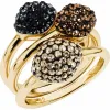 施华洛世奇/Swarovski 戒指 Moselle 可叠戴戒指, 咖啡色, 镀金色 5455840
