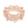 施华洛世奇/Swarovski Penélope Cruz Moonsun Cluster 戒指, 白色, 镀玫瑰金色调 5486806
