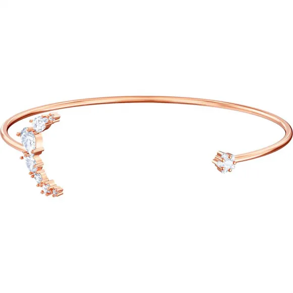 施华洛世奇/Swarovski Penélope Cruz Moonsun 阔手镯, 白色, 镀玫瑰金色调 5486810