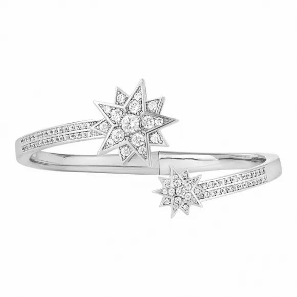 施华洛世奇/Swarovski Penélope Cruz Moonsun 阔手镯, 限量发行产品, 白色, 镀铑 5490111