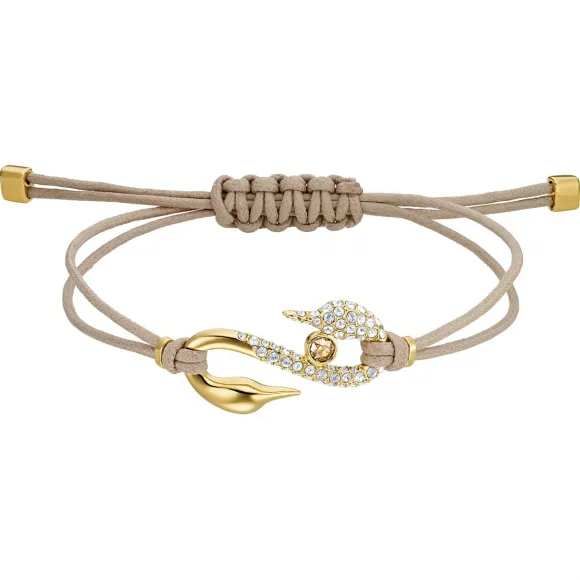施华洛世奇/Swarovski Power Collection Hook 手链, 米色, 镀金色调 5508527
