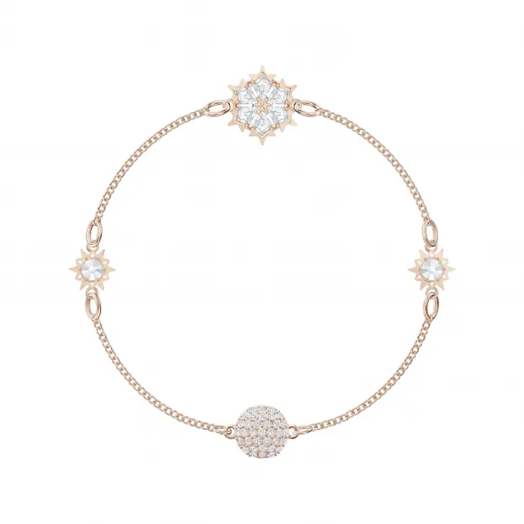 施华洛世奇/Swarovski Remix Collection Snowflake Strand, 白色, 镀玫瑰金色调 5512038