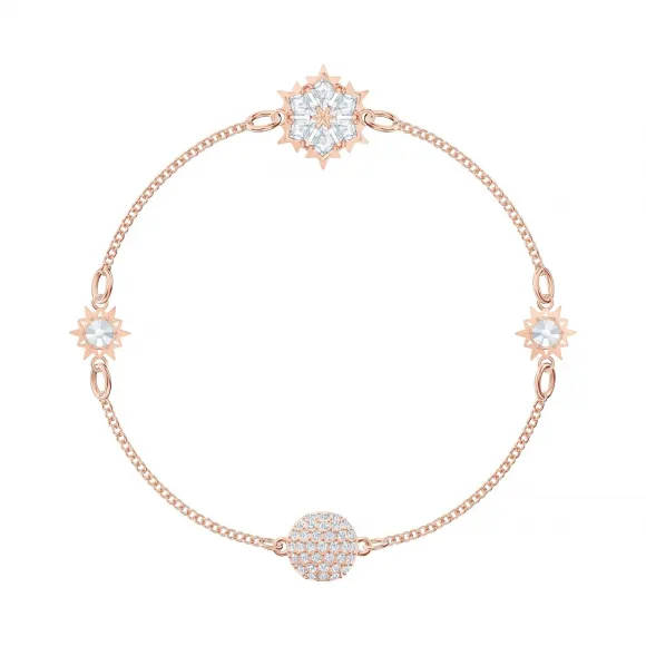 施华洛世奇/Swarovski Remix Collection Snowflake Strand, 白色, 镀玫瑰金色调 5512378