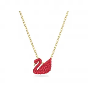 施华洛世奇/Swarovski  Swarovski Iconic Swan 链坠  天鹅  小码   红色  镀金色调 5527407