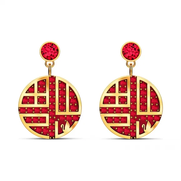 施华洛世奇/Swarovski Full Blessing Fu 穿孔耳环 5539915