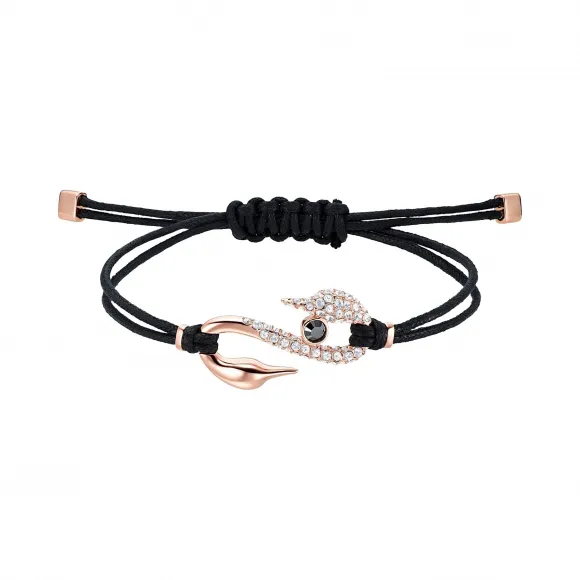 施华洛世奇/Swarovski Swarovski Power Collection Hook 手链  黑色  镀玫瑰金色调 5551812