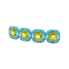 施华洛世奇/Swarovski 发夹  枕形切割  蓝色  镀金色调 5617239