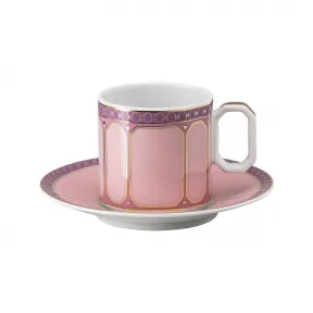 施华洛世奇/Swarovski Signum 咖啡杯连茶碟  瓷器  粉红色 5648491