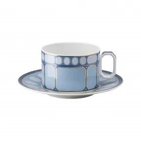 施华洛世奇/Swarovski Signum 茶杯连茶碟  瓷器  蓝色 5648516