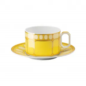 施华洛世奇/Swarovski Signum 茶杯连茶碟  瓷器  黄色 5648536