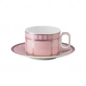 施华洛世奇/Swarovski Signum 茶杯连茶碟  瓷器  粉红色 5648537