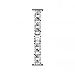 施华洛世奇/Swarovski Sparkling 链条式表带 适用于 Apple Watch® 40 毫米 和 41 毫米 银色调 不锈钢 5678671