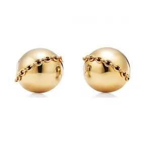 Tiffany HardWear 系列 18K 黄金螺栓形耳钉  GRP10329