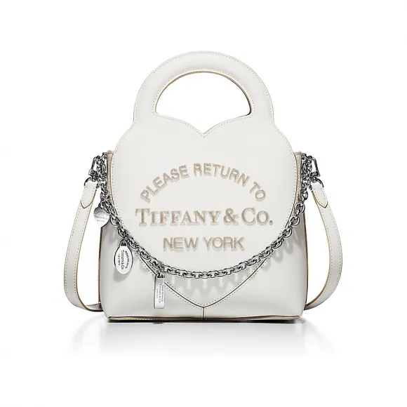 蒂芙尼/Tiffany Return to Tiffany™ 白色皮革吊饰迷你包 72150066