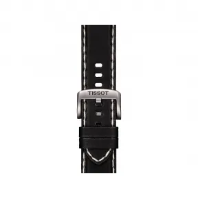天梭/Tissot 黑色 压纹牛皮 表带 T852.044.982