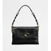 托德斯/Tod's 女人 黑色 T Timeless 迷你皮革翻盖包 XBWTSOC0100S01B999