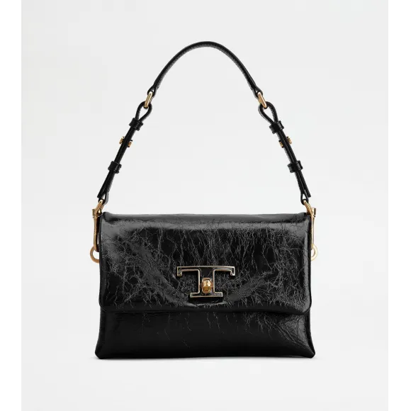 托德斯/Tod's 女人 黑色 T Timeless 迷你皮革翻盖包 XBWTSOC0100S01B999