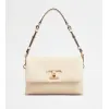 托德斯/Tod's 女人 米黄色 T Timeless 迷你皮革翻盖包 XBWTSQC0100T5ZC600