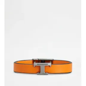 托德斯/Tod's 男人 橙色 T Timeless皮革手镯 XEMB19901L0RLXG601