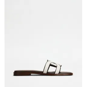 托德斯/Tod's 女人 白色 皮革凉拖 XXW70K0GU70MIDB015