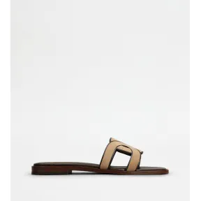托德斯/Tod's 女人 棕色 绒面皮革凉拖 XXW70K0GU70RE0S812