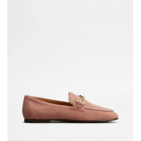 托德斯/Tod's Woman PINK Loafers in Suede XXW79A0HM60D8W41ML805