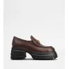 托德斯/Tod's 女人 酒红色 皮革厚底乐福鞋 XXW84K0HW00GOCL811