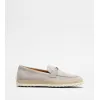托德斯/Tod's Woman GREY Loafers in Suede XXW92K0HZ00D8W429999
