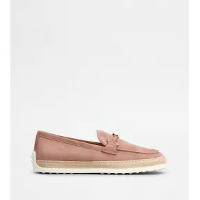 托德斯/Tod's 女人 粉色 绒面皮革乐福鞋 XXW92K0HZ00D8WL805