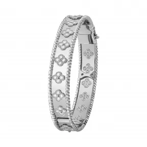 梵克雅宝/Van Cleef & Arpels Perlée四叶幸运图案手镯 中号款式 - VCARN5B100