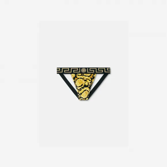 范思哲/Versace Men's Barocco丁字裤 1001382-1A00515-5B010