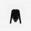 范思哲/Versace Women's Zebra天鹅绒紧身衣 1009492-1A06928-1B000