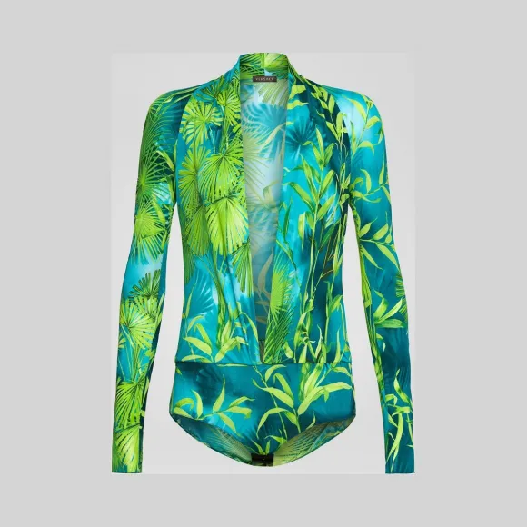 Versace  Jungle印花绉纱紧身衣 A86327-A234702_A7488