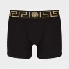 范思哲/Versace 贴身版型拳击手短裤 - 黑色 平角底裤 AU10028-AC00059_A80G